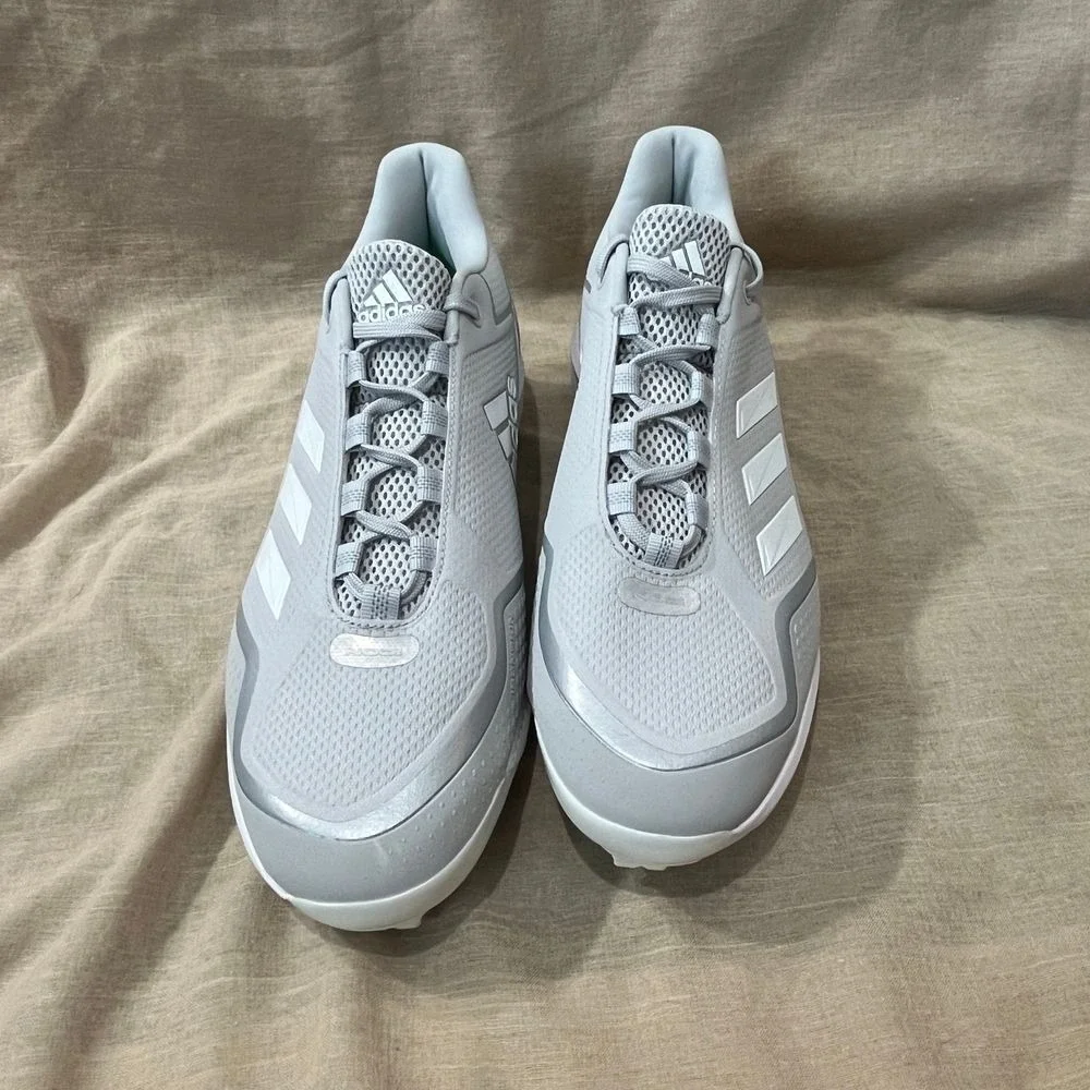 Adidas Baseball Cleats Mens‎ 13 Grey Icon 7 MD Molded Silver White FZ1560